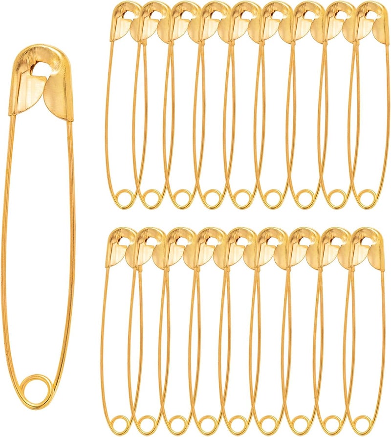 WQKING 80 PCS Large Safety Pins, Gold Safety Pins Bulk for Sewing and Clothes(56mm) - Image 4